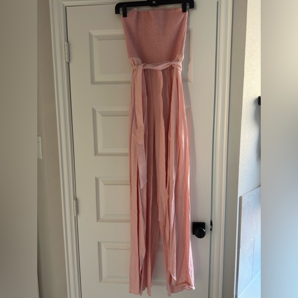 Alice + Olivia Textured Pink jumpsuit